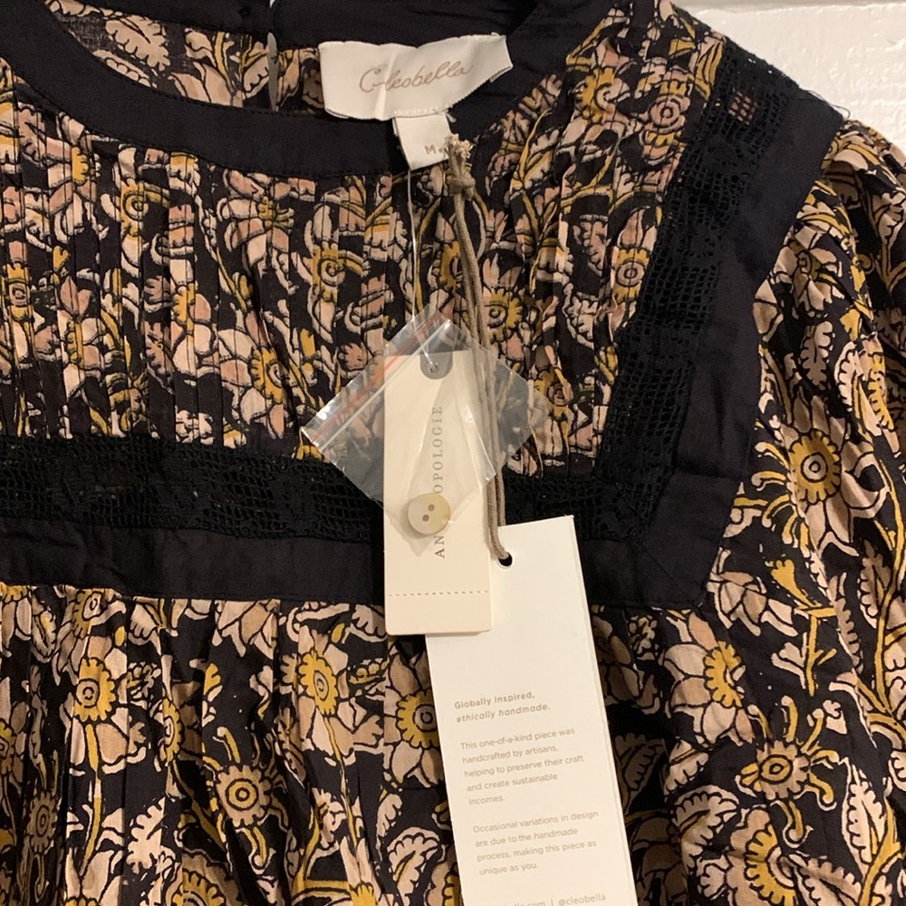 ✨ Anthropologie Rafia Lace Blouse Sz M - Picture 8 of 10